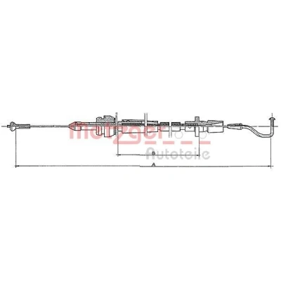 Imagem de METZGER 11.082 Cabo de Acelerador COFLE VOLKSWAGEN: GOLF 2, Passat B3/B4 Sedan