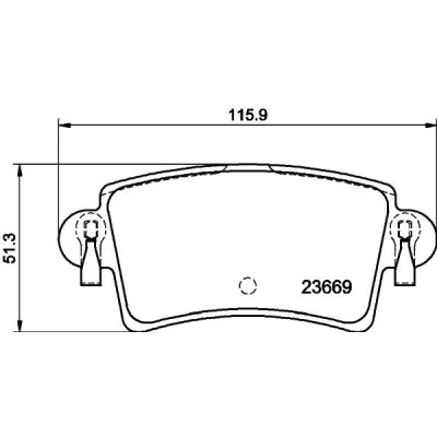 Imagem de HELLA 8DB 355 009 421 Jogo de pastilhas para travão disco não preparado indicador aviso desgaste com parafusos pinça