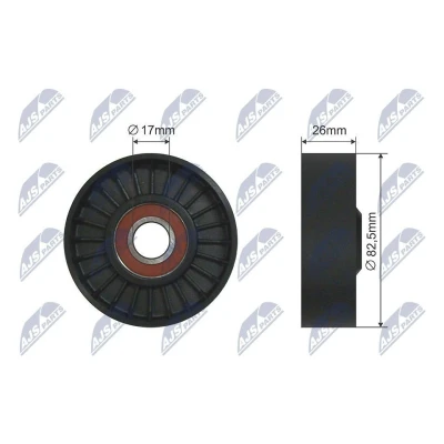 Imagem de NTY RNK AU 031 Rolo tensor, correia trapezoidal 82,5mm