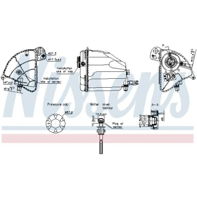 Imagem de NISSENS 996358 Depósito de Compensação Refrigerante 1,5 com capa, sensor BMW: 5 Touring, Sedan