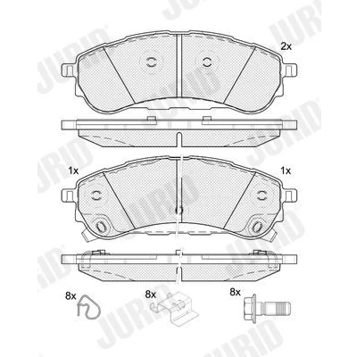 Imagem de JURID 574132J Jogo de pastilhas para travão disco FORD: Ranger Mk3