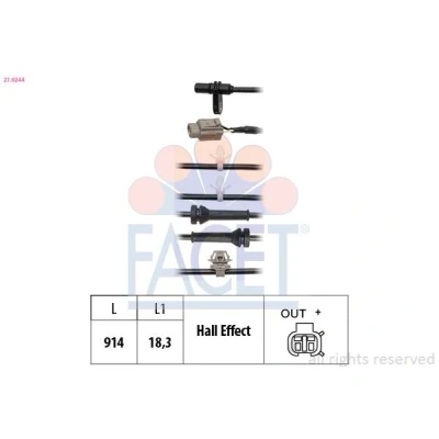 Imagem de FACET 21.0244 Sensor de ABS 914