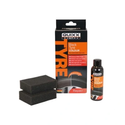 Imagem de Quixx black tyre colour conjunto de renovador pneus 75 ml