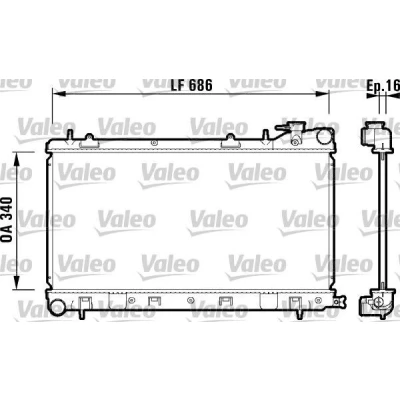 Imagem de VALEO 732410 Radiador, arrefecimento do motor Alumínio 340 688 16 sem regulador líquido de refrigeração Aletas soldadas