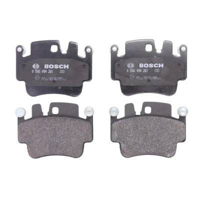 Imagem de BOSCH 0 986 494 281 Jogo de pastilhas para travão disco Baixo teor metálico com chapa anti ruído, instruções montagem PORSCHE: Boxster