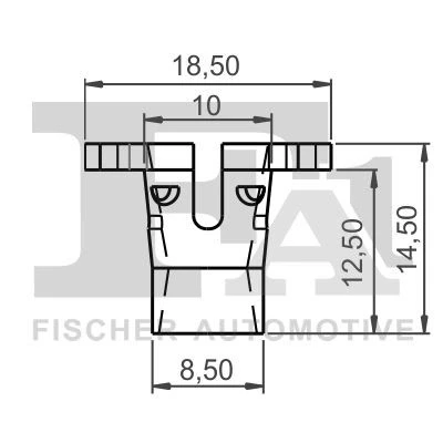 Imagem de FA1 11 40131.5 Grampo, friso branco VOLKSWAGEN: GOLF 2