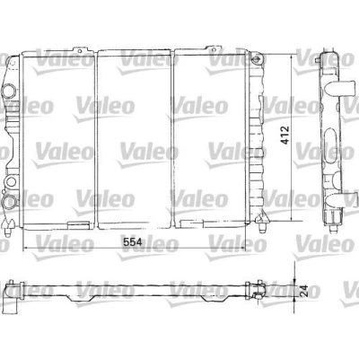Imagem de VALEO 731283 Radiador, arrefecimento do motor Alumínio 415 555 sem regulador líquido de refrigeração Aletas unidas mecanicamente