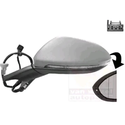 Imagem de Espelho retrovisor Van Wezel 5766807 esquerda com subcapa completo, não esférico, para regulação eléctrica dos espelhos, aquecível