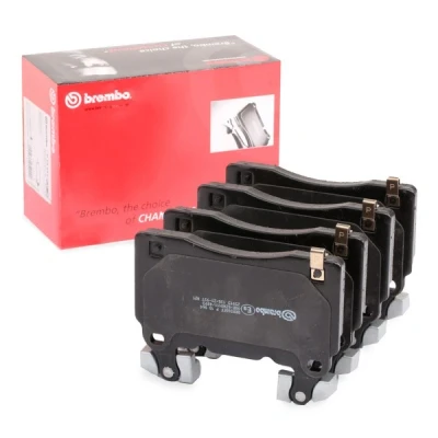 Imagem de BREMBO P 10 064 Jogo de pastilhas para travão disco com avisador sonoro desgaste chapa anti ruído pesos equilíbrio, sem acessórios