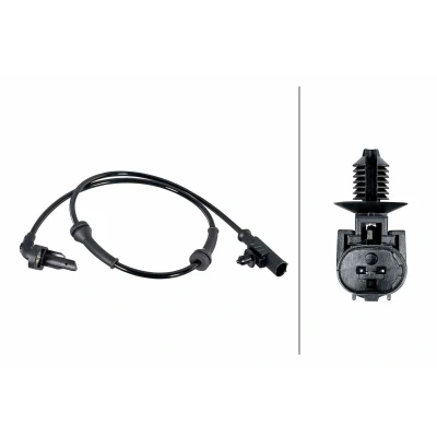 Imagem de HELLA 6PU 358 252 051 Sensor de ABS com ganchos fixação no cabo Hall 2pólos 710mm NISSAN: MICRA 3