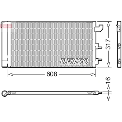 Imagem de DENSO DCN09144 Condensador com secador R 134a FIAT: Panda II Hatchback