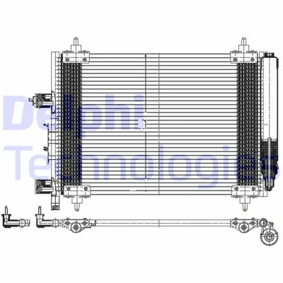 Imagem de DELPHI TSP0225537 Condensador com secador 14 11 PEUGEOT: 307 SW, Hatchback, CC