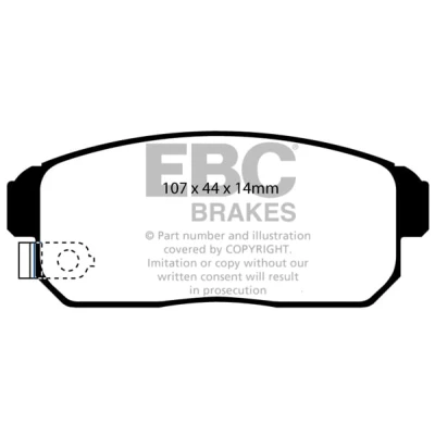 Imagem de Jogo de pastilhas para travão disco EBC Brakes DP51691NDX
