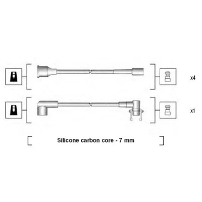 Imagem de MAGNETI MARELLI 941145230720 Jogo de Cabos Vela RENAULT: CLIO 1, TWINGO Super 5 Hatchback, VOLVO: 340 360 Hatchback