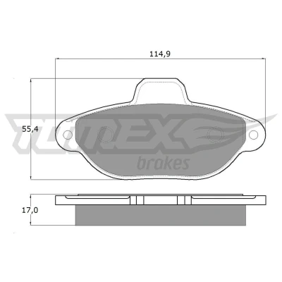 Imagem de TOMEX brakes TX 12 41 Jogo de pastilhas para travão disco Eixo dianteiro preparado indicador aviso desgaste FIAT: Punto II Hatchback