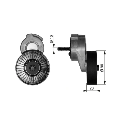 Imagem de GATES FleetRunner Micro V Kit T38113 Polia Tensora