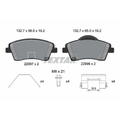 Imagem de TEXTAR 2299701 Jogo de pastilhas para travão disco VOLVO: XC40
