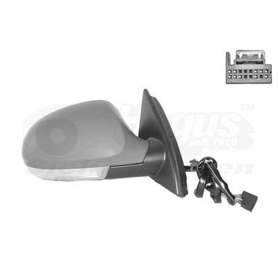 Imagem de Espelho retrovisor Van Wezel 5839808 à direita com subcapa completo, convexo, para regulação eléctrica dos espelhos, aquecível