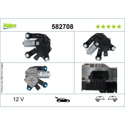 Imagem de VALEO 582708 Motor de Limpa Vidros 12 traseira para veículos volante à esquerda/direita