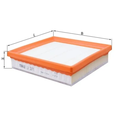 Imagem de MAHLE ORIGINAL LX 2871 Filtro de ar 47,5 230 216,6 Cartucho filtrante