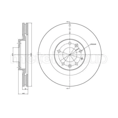 Imagem de METELLI Disco de travão MAZDA: CX 7 320,0mm 28,0mm 5 72,0mm ventilado pintado 23 1306C EH143325XA,TD133325X Discos