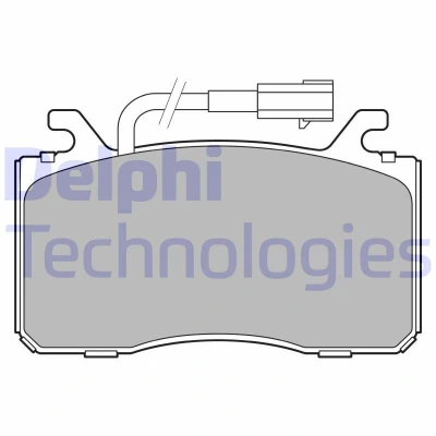 Imagem de DELPHI LP3435 Jogo de pastilhas para travão disco incl. contacto aviso desgaste com chapa anti ruído sem acessórios ALFA ROMEO: Giulia Sedan