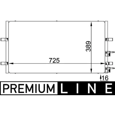 Imagem de MAHLE ORIGINAL AC 695 000P Condensador sem secador 725