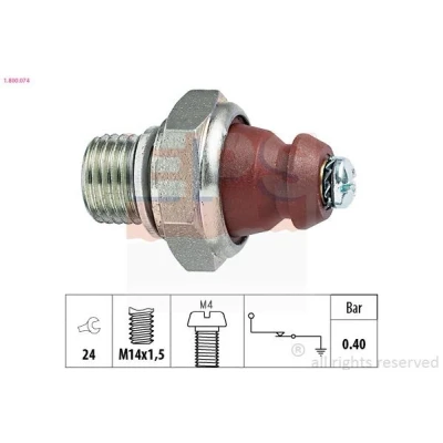 Imagem de EPS 1.800.074 Sensor Pressão do Óleo M14x1,5 0,4bar Made in Italy OE Equivalent MERCEDES BENZ: 190