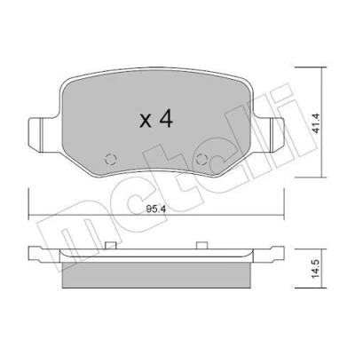 Imagem de METELLI 22 0565 0 Jogo de pastilhas para travão disco excl. contacto aviso desgaste MERCEDES BENZ: Classe B, A, A
