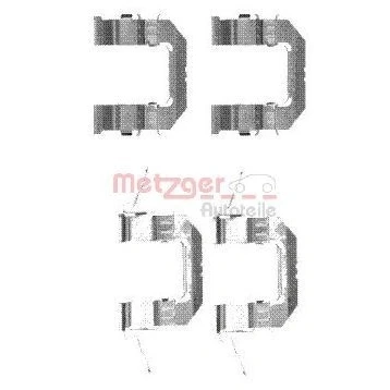 Imagem de METZGER 109 1722 Kit de acessórios, pastilhas travão NISSAN: Qashqai / Qashqai+2 I, NP300 Navara Pick up, RENAULT: Koleos I