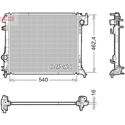 Imagem de DENSO DRM46062 Radiador, arrefecimento do motor 540 488 16