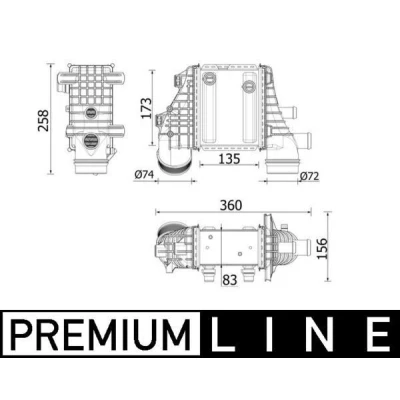Imagem de MAHLE ORIGINAL CI 553 000P Intercooler
