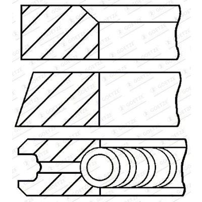 Imagem de GOETZE ENGINE 08 440805 00 Jogo de Anéis do Pistão 93,25 0,25 FORD: Ranger Mk2