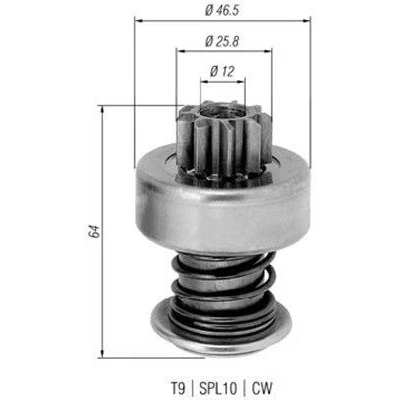 Imagem de MAGNETI MARELLI 940113020278 Pinhão, motor de arranque