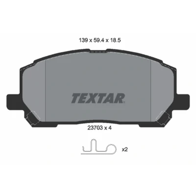 Imagem de TEXTAR 2370301 Jogo de pastilhas para travão disco incl. contacto aviso desgaste