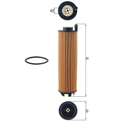 Imagem de MAHLE ORIGINAL OX 1301D Filtro de óleo Cartucho filtrante MERCEDES BENZ: Classe A, E Sedan, CLA Shooting Brake