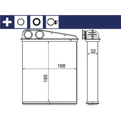 Imagem de MAHLE ORIGINAL AH 8 000S Radiador Quente com acessórios retentor, elemento tensor MINI: Hatchback