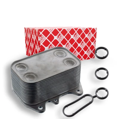 Imagem de FEBI BILSTEIN 103463 Radiador de Óleo com juntas, incl. Kit juntas VOLKSWAGEN: GOLF 6, Passat B6 Sedan, Polo V Hatchback, SEAT: Ibiza 4 Sportcoupe