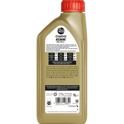 Imagem de Castrol EDGE LL 0W 30 1l Óleo do motor 15FEFB BMW: 3 Sedan, Touring, 1 Hatchback, VOLKSWAGEN: Golf 4, 5, Polo IV Hatchback