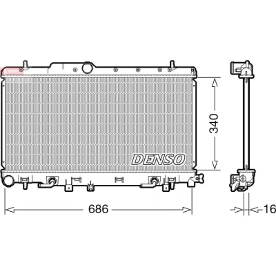 Imagem de DENSO DRM36018 Radiador, arrefecimento do motor 340 710 16