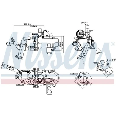Imagem de NISSENS 989285 Radiador EGR com &#039;bypass&#039; de vácuo