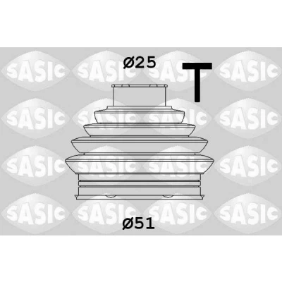 Imagem de SASIC 1906103 Fole de Transmissão Eixo traseiro, do lado da roda Termoplástico VOLKSWAGEN: Passat B6 Variant, GOLF 5, 6, AUDI: A3 Hatchback