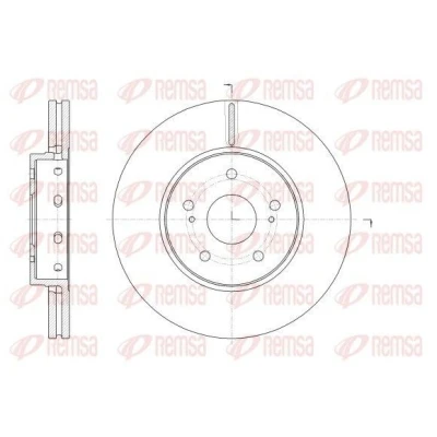 Imagem de REMSA Disco de travão Eixo dianteiro 300mm 26mm 5 ventilado 62513.10 5531157L00,5531157L01 Discos
