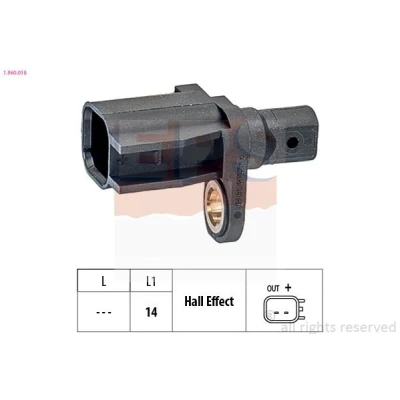 Imagem de FACET 21.0018 Sensor de ABS Made in Italy OE Equivalent FORD: FOCUS Mk3 Van / Carrinha, 3 Turnier, Grand C Max, VOLVO: V60 I, V50