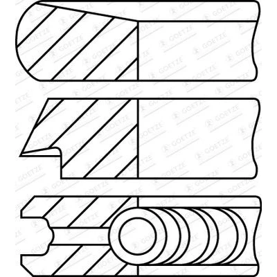 Imagem de GOETZE ENGINE 08 452400 00 Jogo de Anéis do Pistão 73,5 FORD: FOCUS 3 Turnier