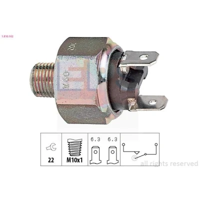 Imagem de EPS 1.810.102 Interruptor de luz stop hidráulico, mecânico M10x1 Made in Italy OE Equivalent VOLKSWAGEN: Carocha