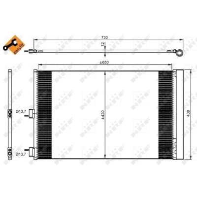 Imagem de NRF EASY FIT 350206 Condensador com secador, retentor 13,7 Alumínio 650 MERCEDES BENZ: Classe A