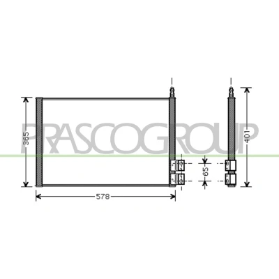 Imagem de PRASCO FD340C001 Condensador 11 Alumínio 560 FORD: FIESTA 5, Fusion Carrinha
