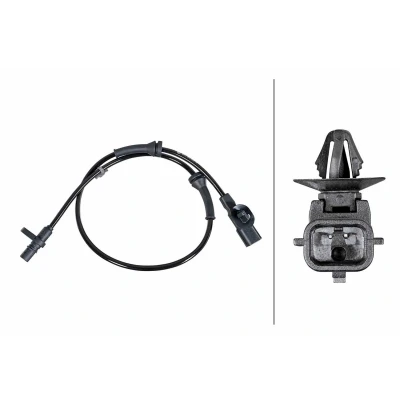 Imagem de HELLA 6PU 358 252 141 Sensor de ABS com ganchos fixação no cabo Hall 2pólos 685mm NISSAN: Qashqai II (J11) 1.3 DIG T, 1.7 dCi