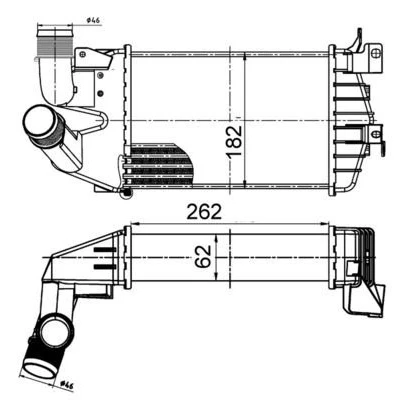 Imagem de MAHLE ORIGINAL CI 510 000S Intercooler OPEL: Astra H GTC, Caravan, Van